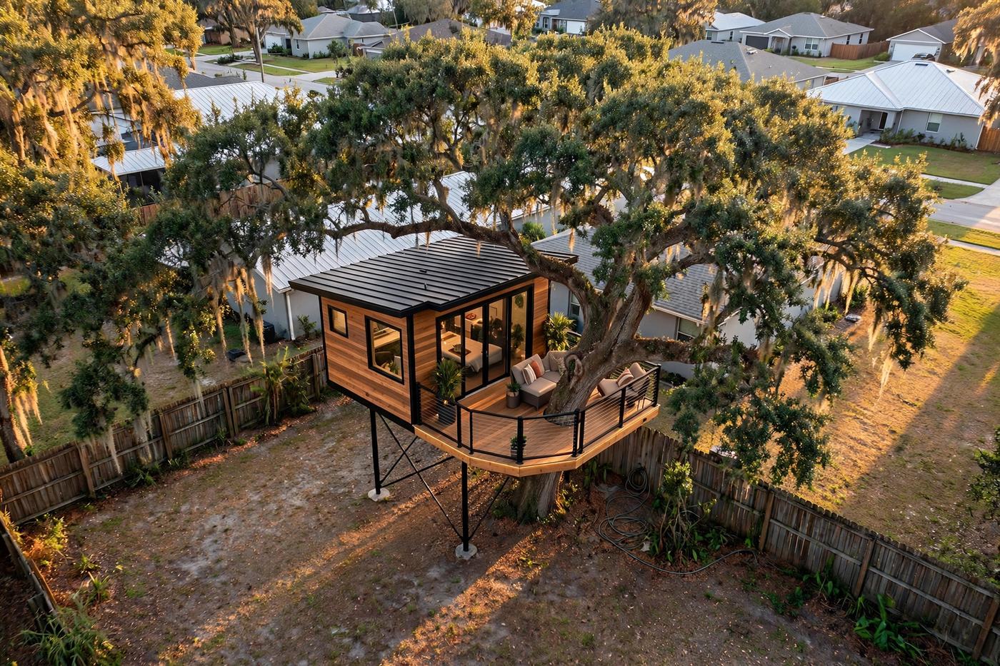 Canopy Modern bird's eye aerial view