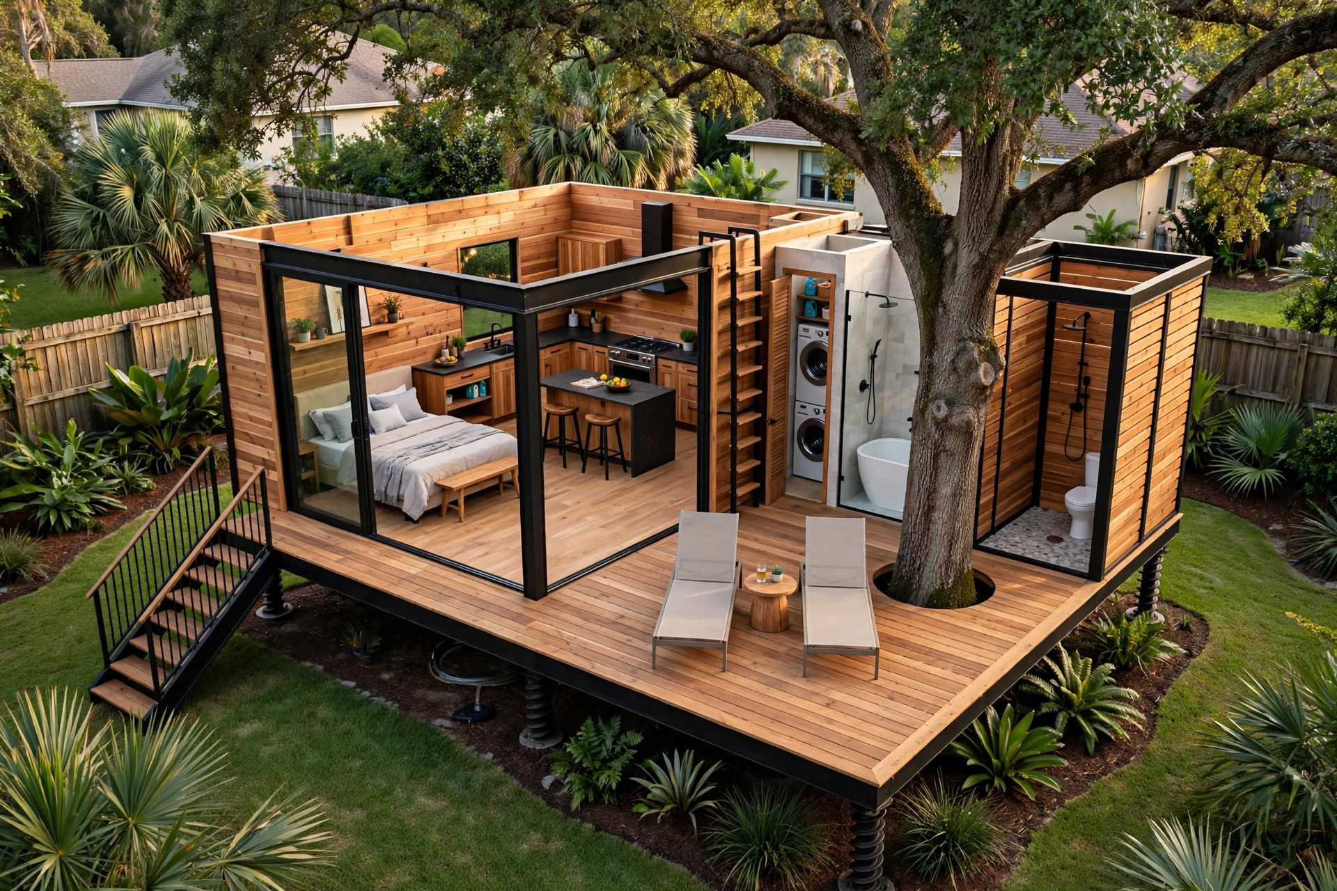 Canopy Studio 3D floor plan — Level 1