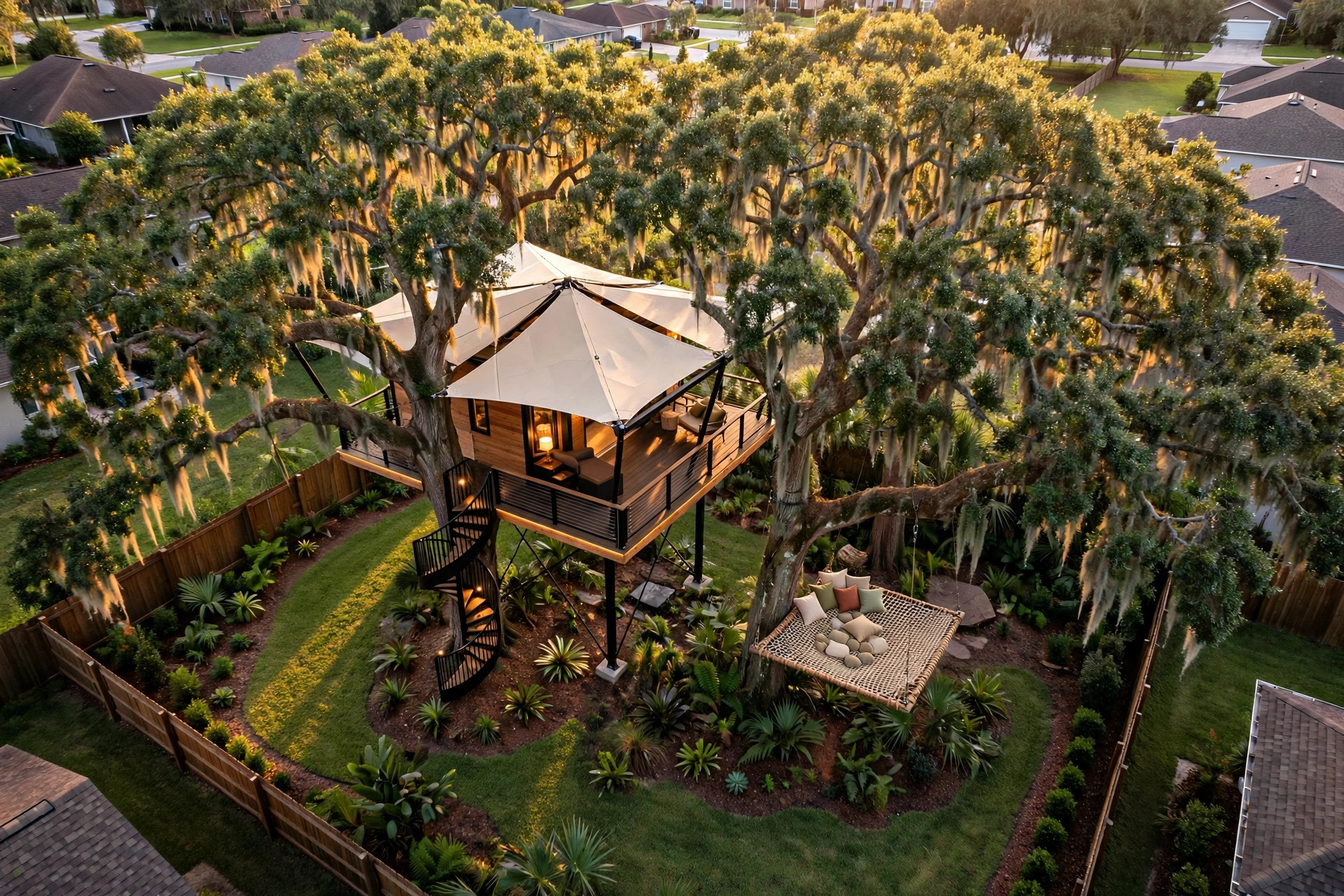 Canopy Drift bird's eye aerial view