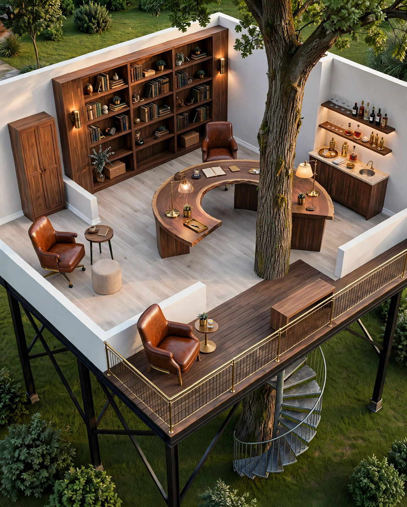 The Office 3D floor plan — Level 1