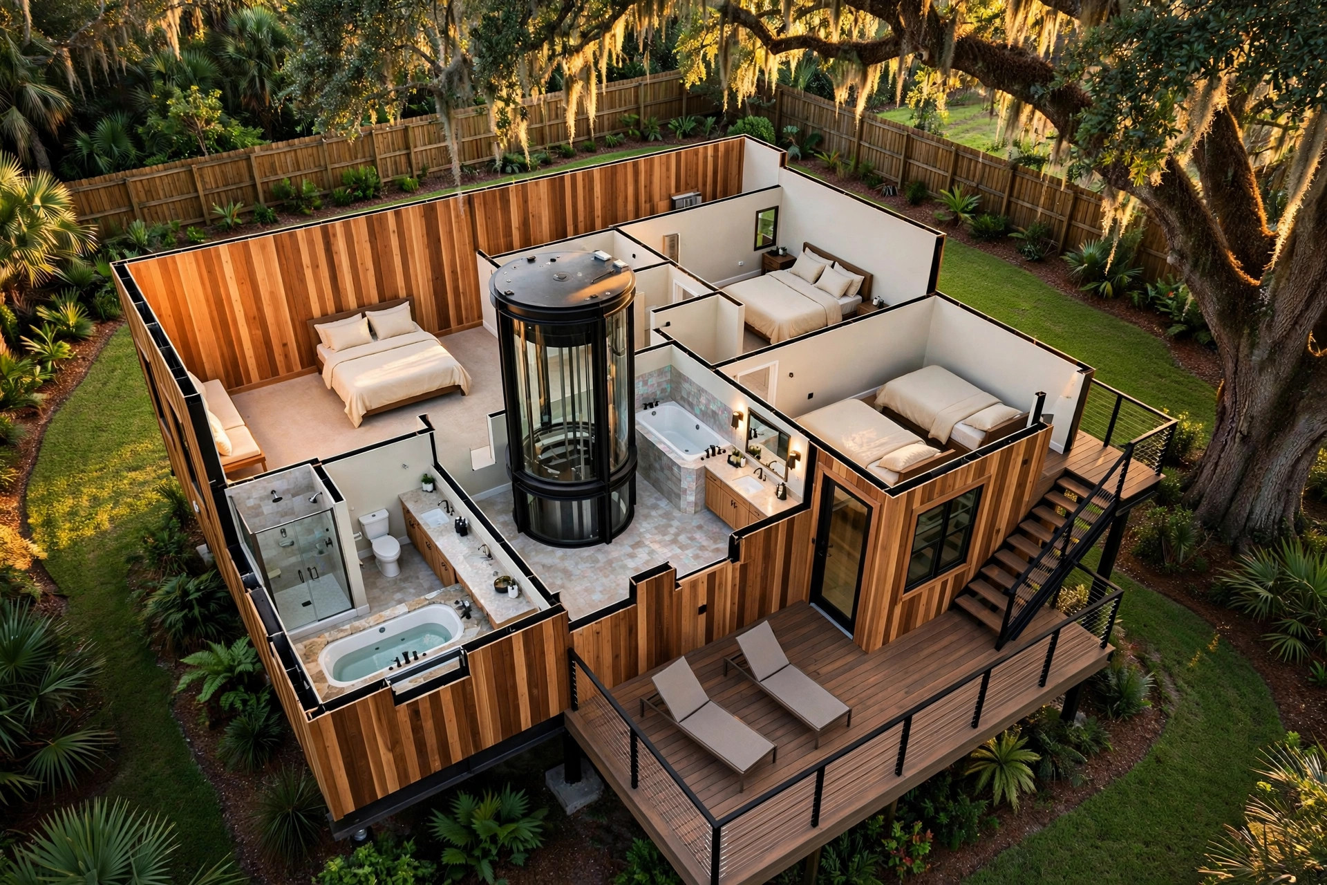 Treetop Lodge 3D floor plan — Level 2