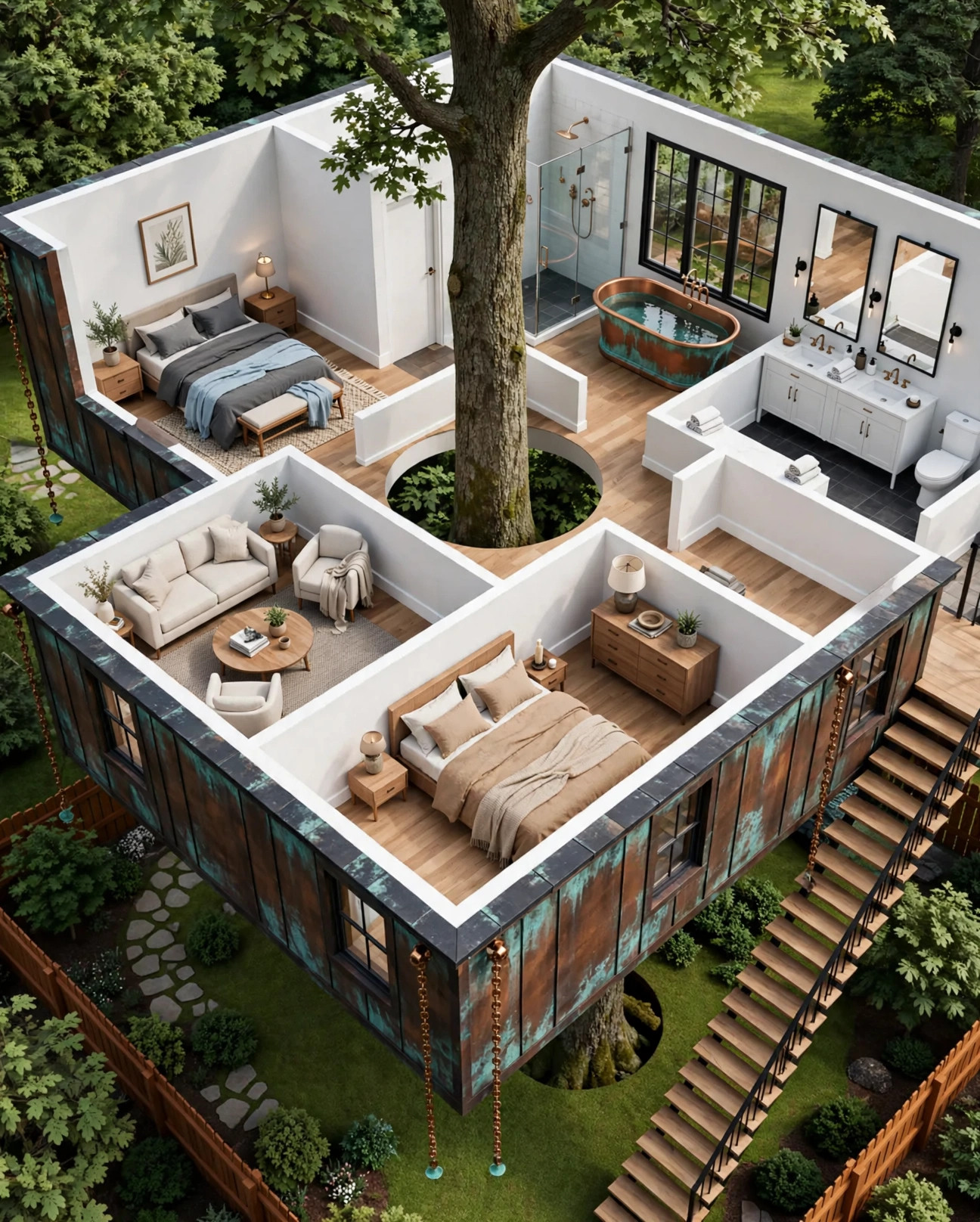 The Rainwood 3D floor plan — Level 2