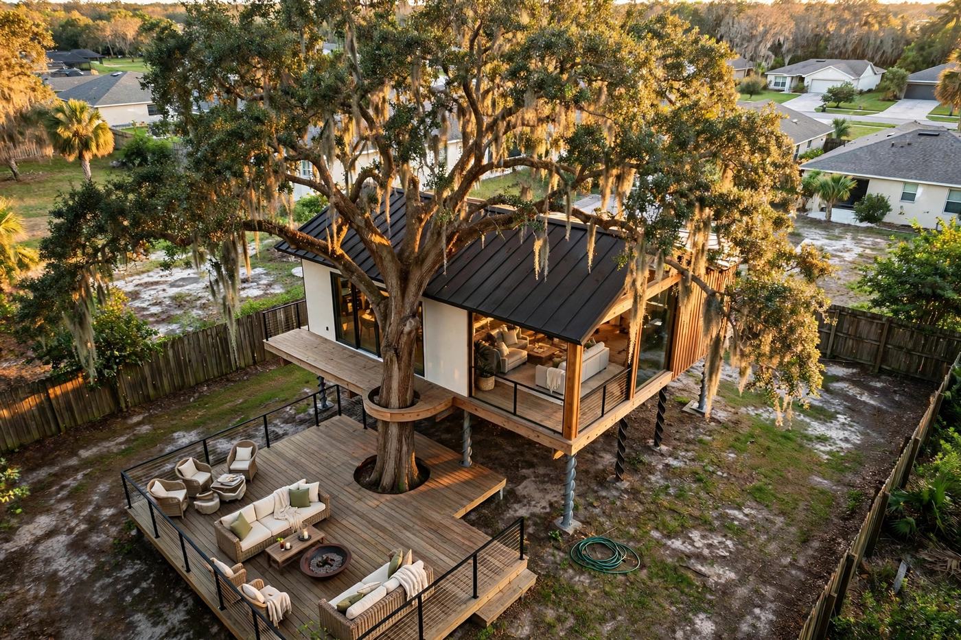 Canopy Hall bird's eye aerial view
