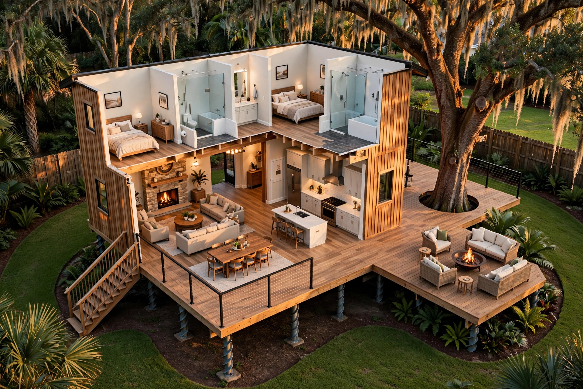The Canopy Hall 3D floor plan — Level 1