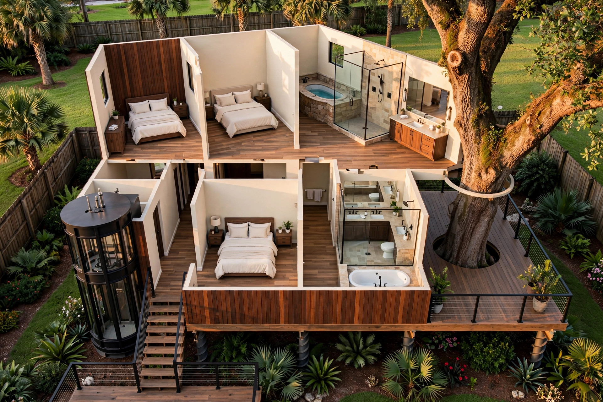 The Grand Oak 3D floor plan — Level 2