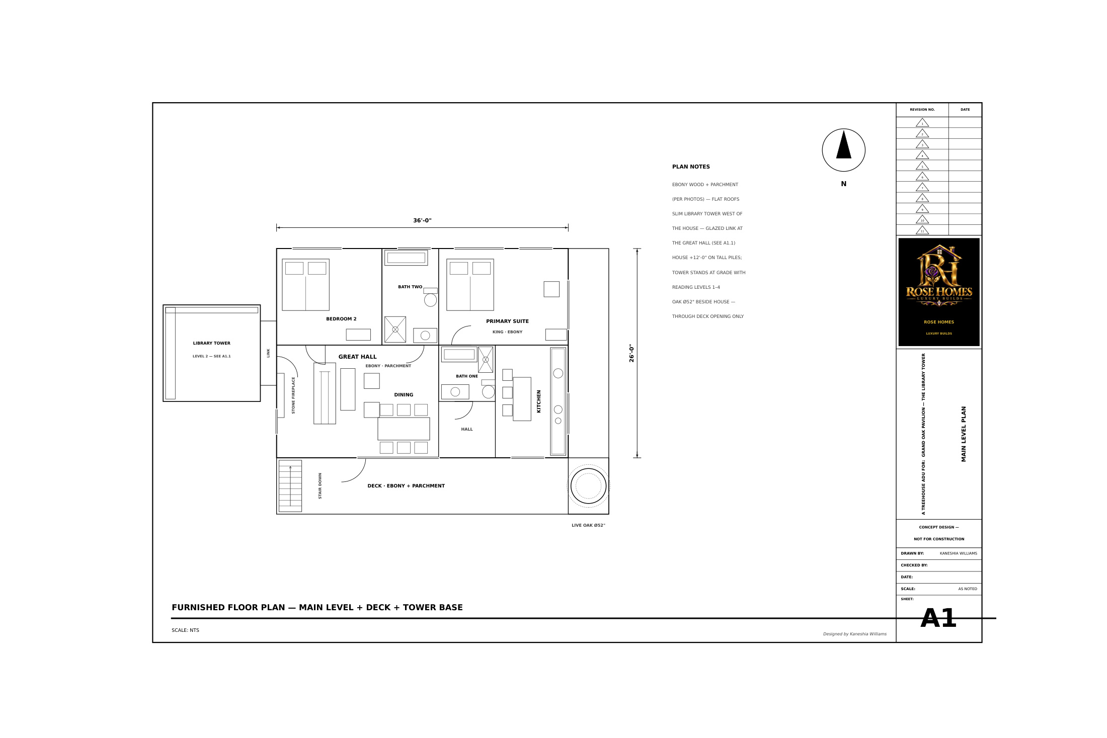 Library Tower furnished floor plan