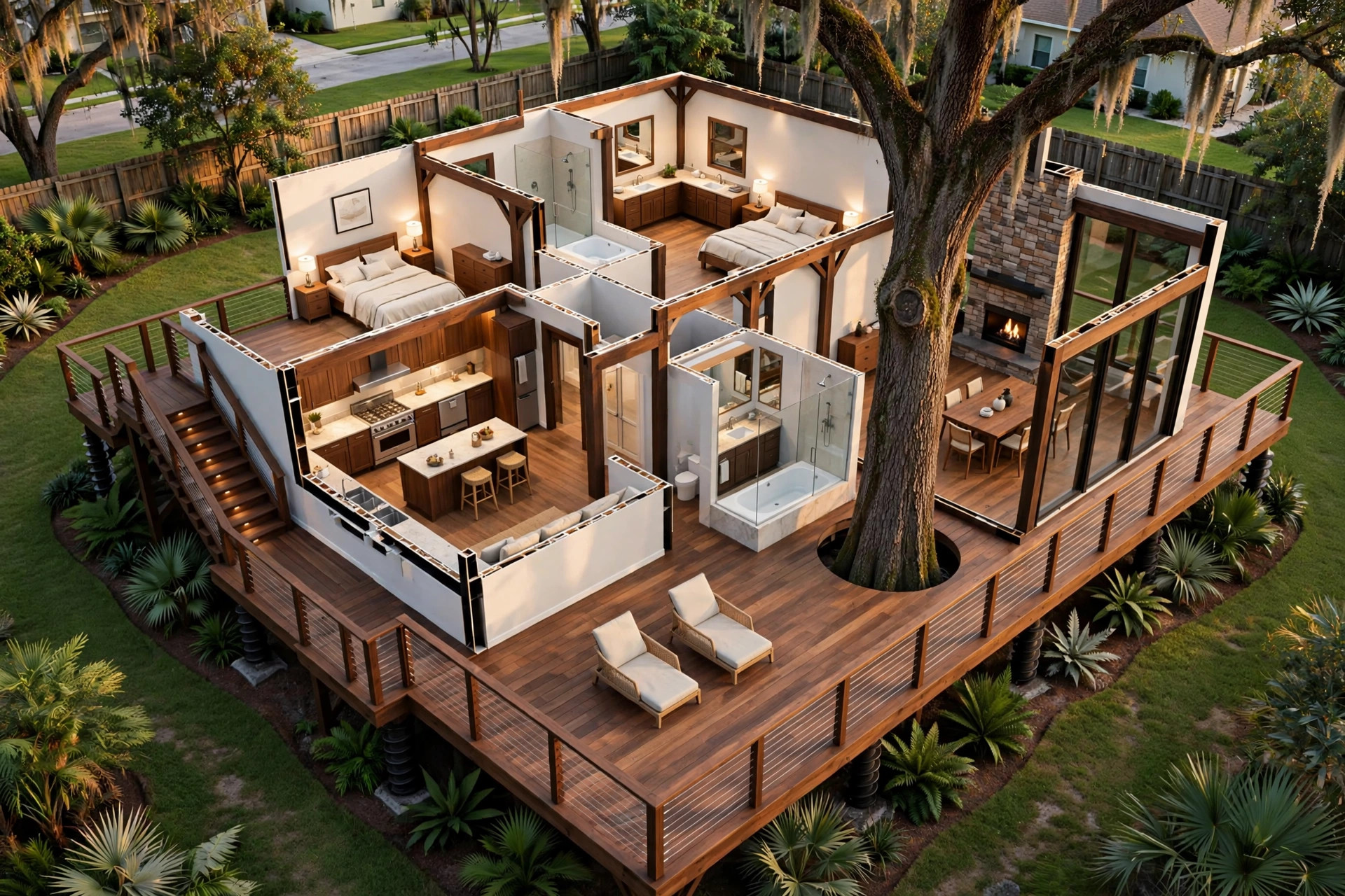 The Pavilion 3D floor plan — Level 1