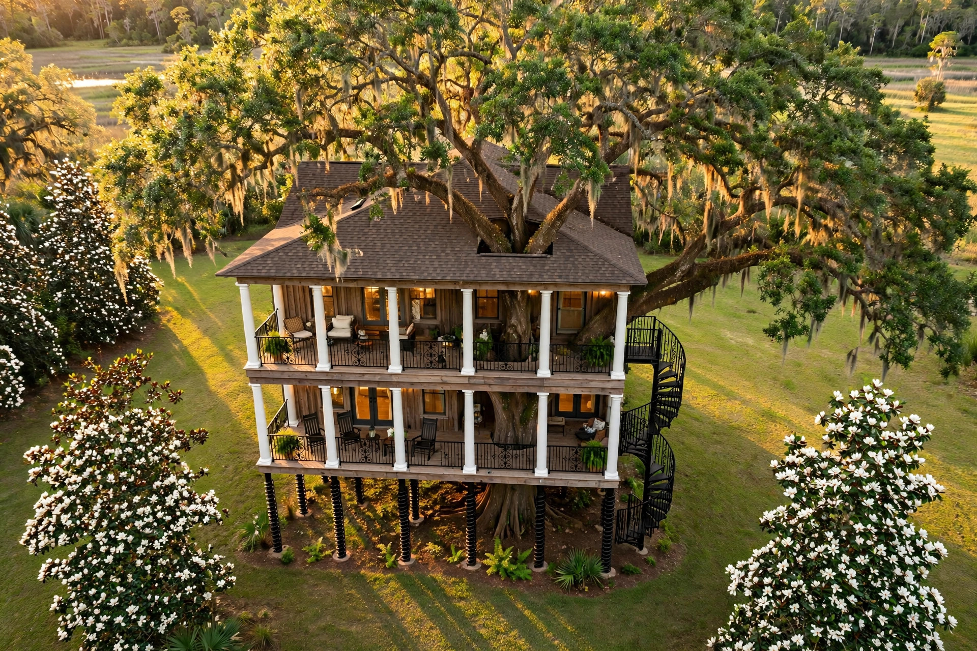 Double Gallery bird's eye aerial view