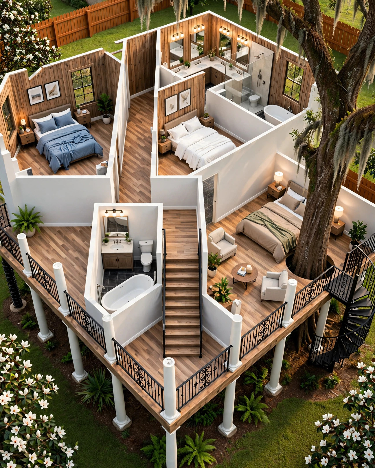 The Double Gallery 3D floor plan — Level 2