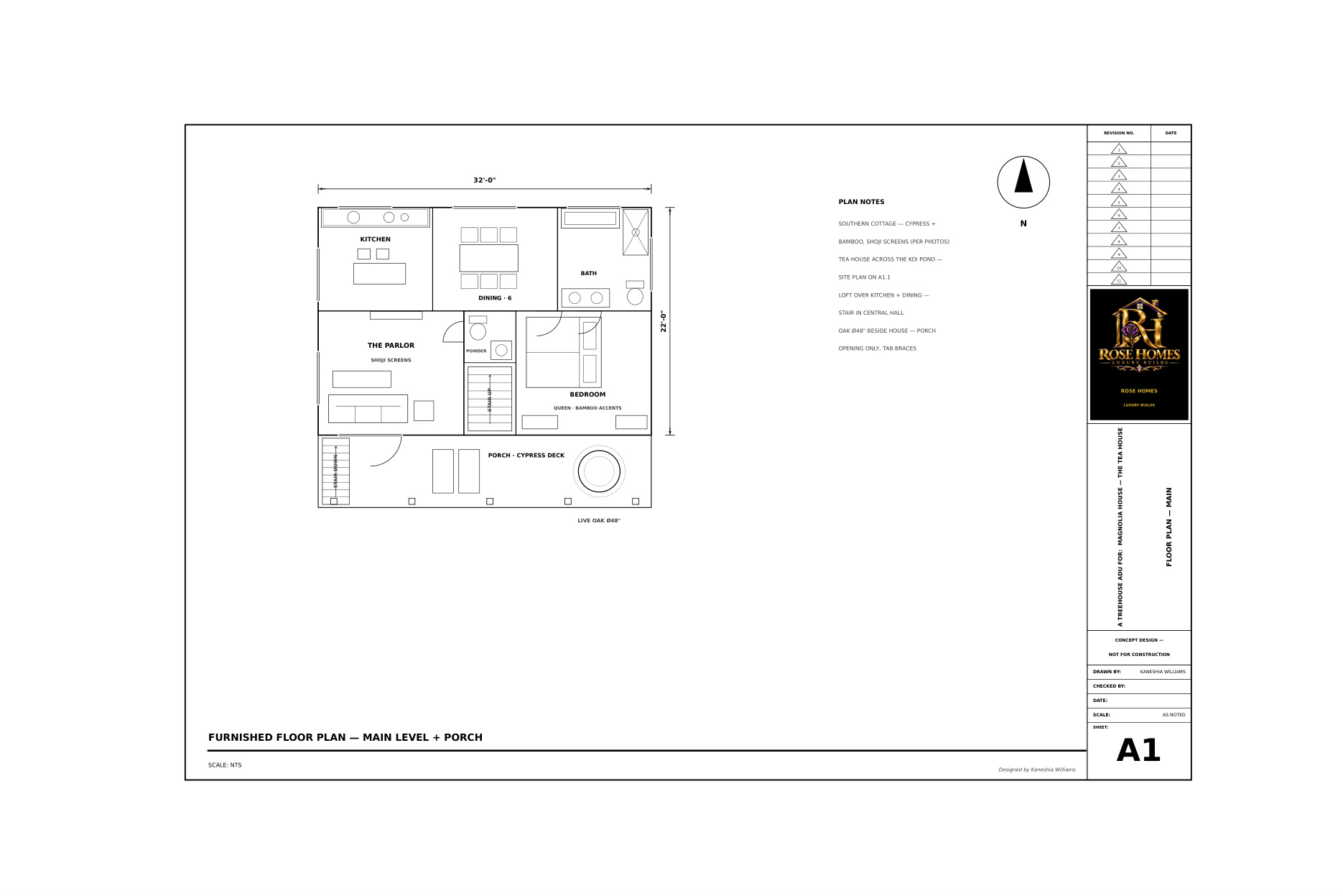 Tea House furnished floor plan