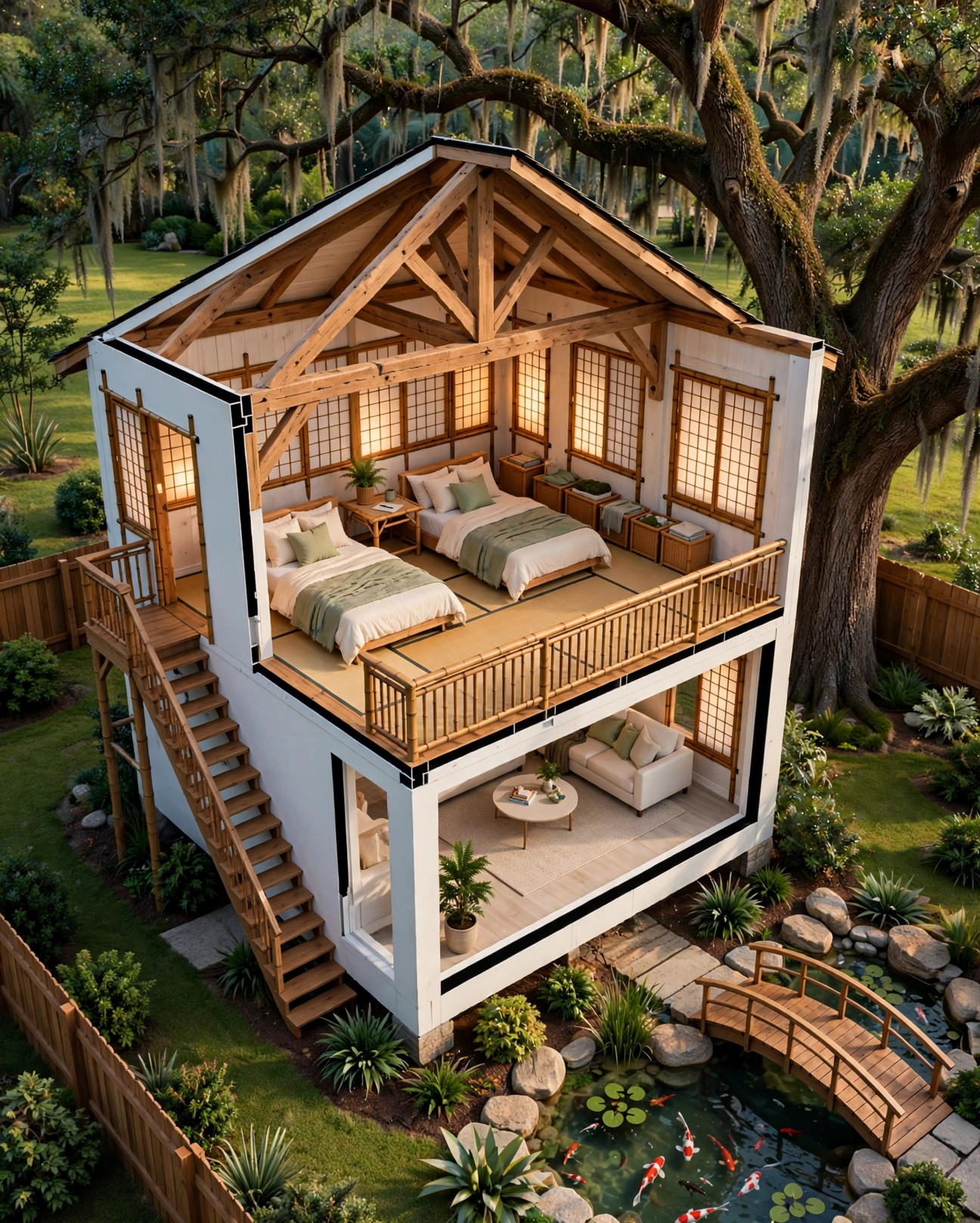 The Tea House 3D floor plan — Level 2
