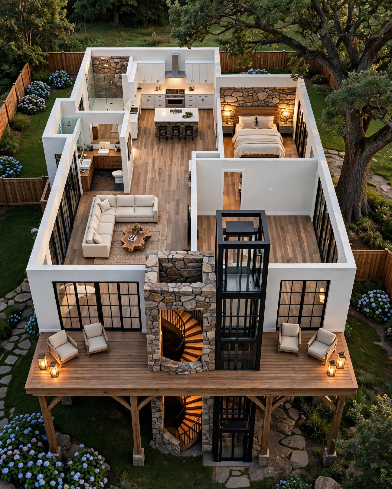 The Casita 3D floor plan — Level 1