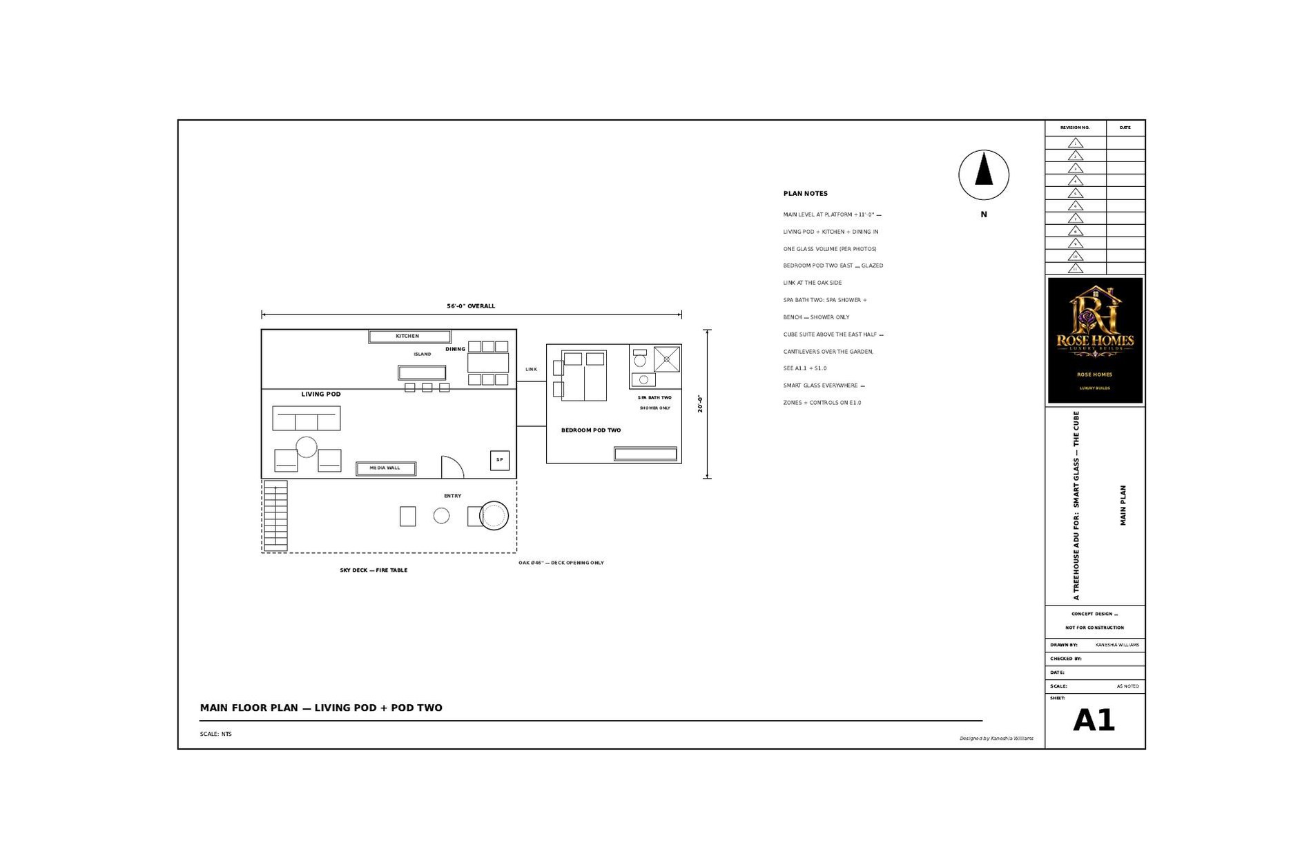 Cube furnished floor plan