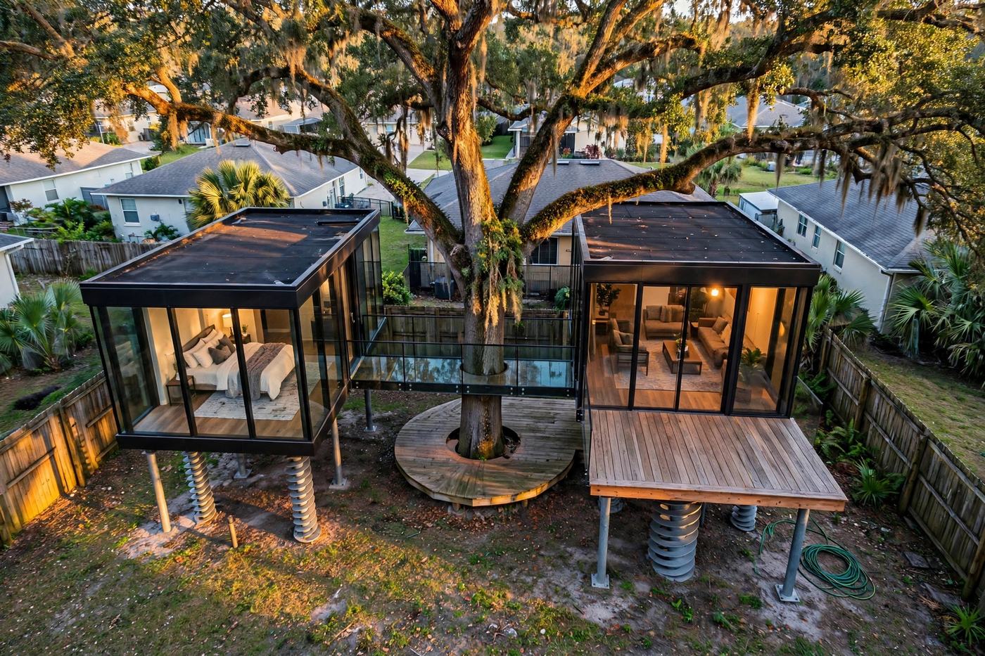 Duo bird's eye aerial view