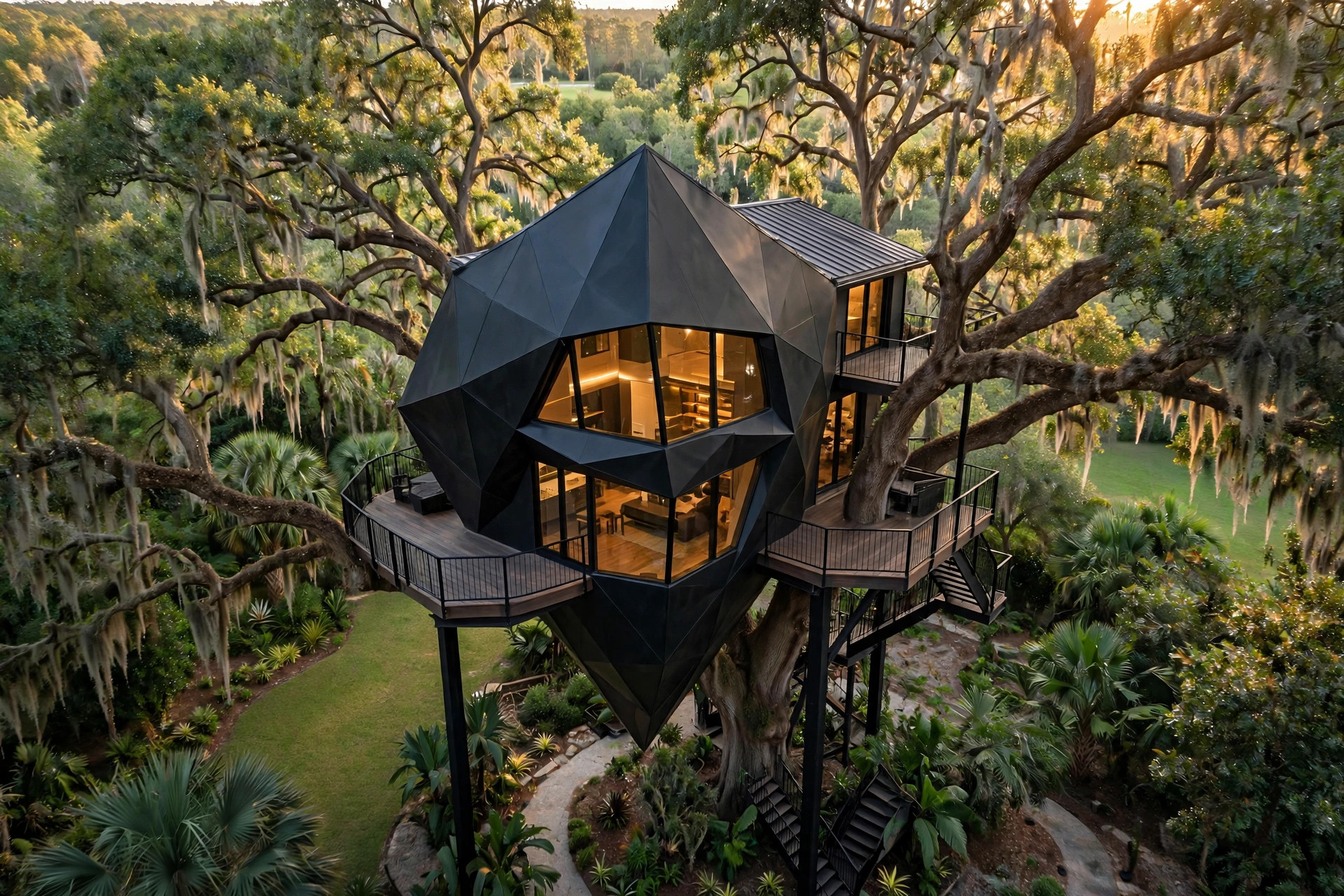 Prism bird's eye aerial view